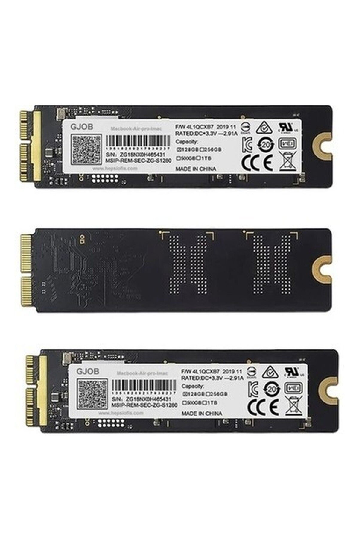 GJOB Macbook Air A1465 128GB SSD Disk A1466 SSD Disk 128GB 2012 Yıl