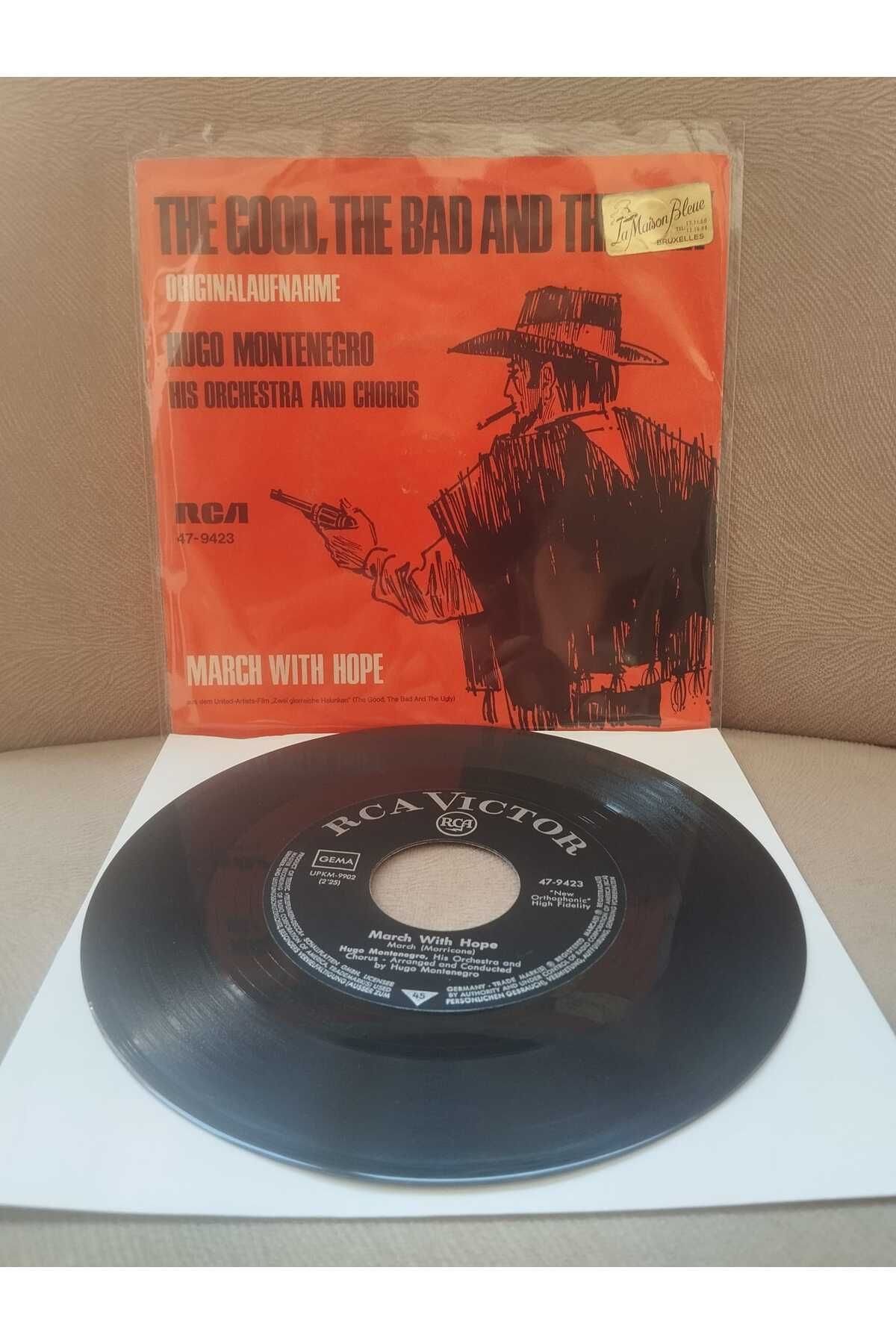 Plakperest Hugo Montenegro – The Good, The Bad And The Ugly - 1968 Almanya Basım 45’lik Plak-2.EL