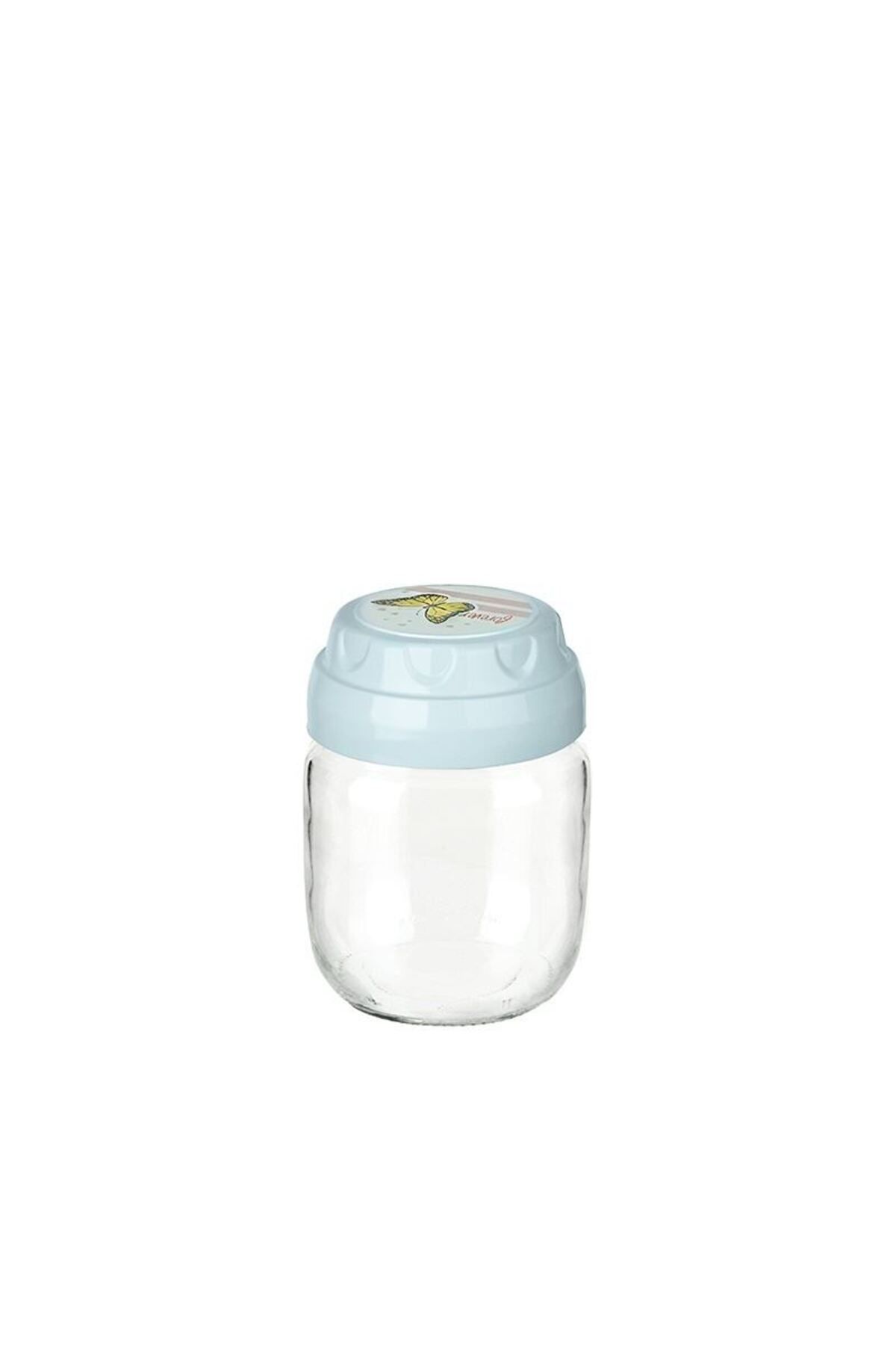 ÖYKÜ VE YİĞİT Vintage Dekoratif Desenli Cam Kavanoz 425ml - 14,3 oz