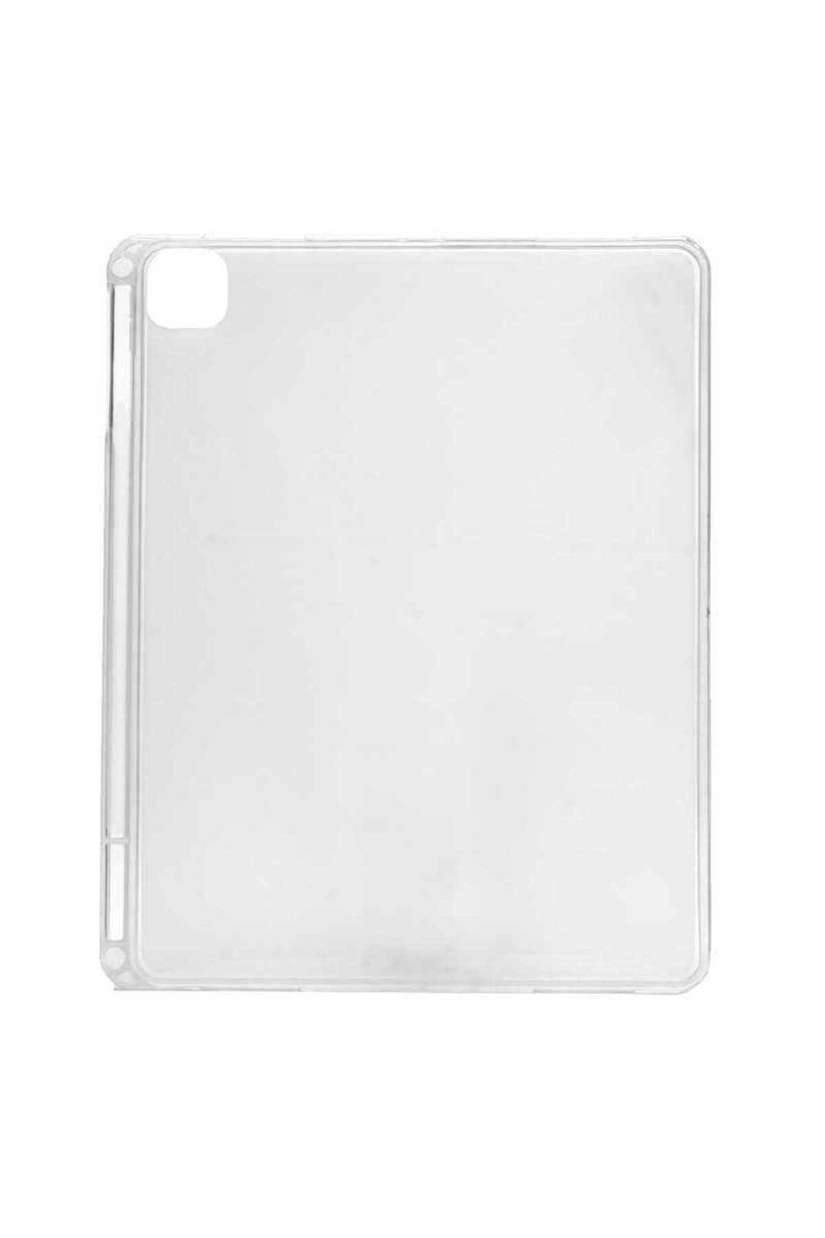 Teknodur iPad Pro 12.9 2020 (4.Nesil) TKDR Kalemli Tablet Silikon - Renksiz