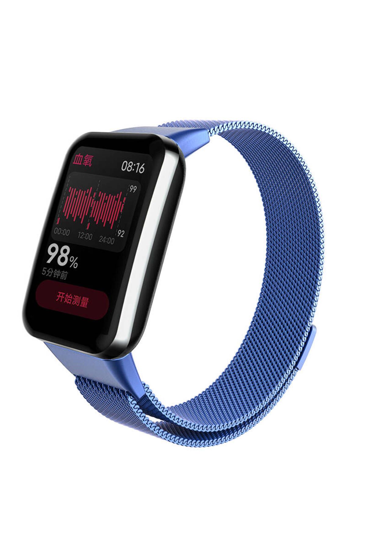 Teknodur Xiaomi Mi Band 7 Pro TKDR KRD-01 Metal Kordon-Mavi