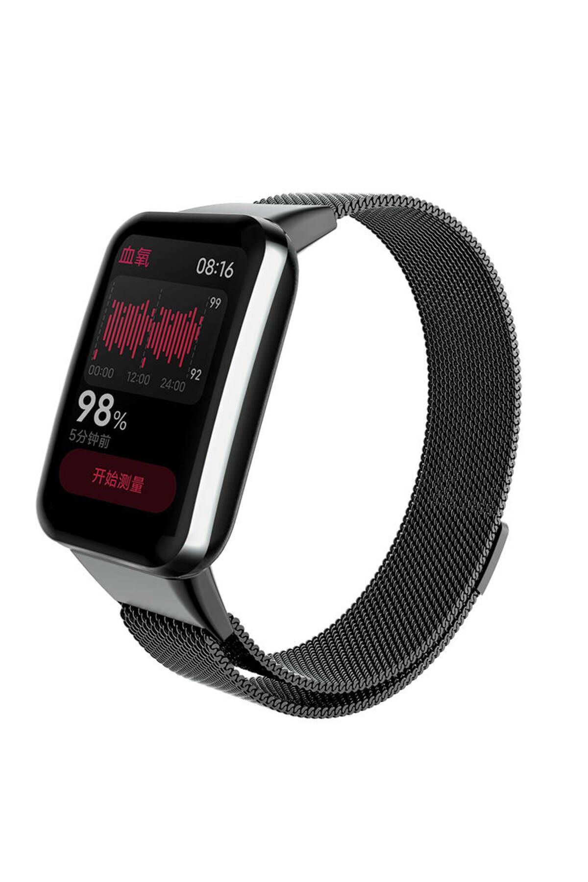 Teknodur Xiaomi Mi Band 7 Pro TKDR KRD-01 Metal Kordon-Siyah