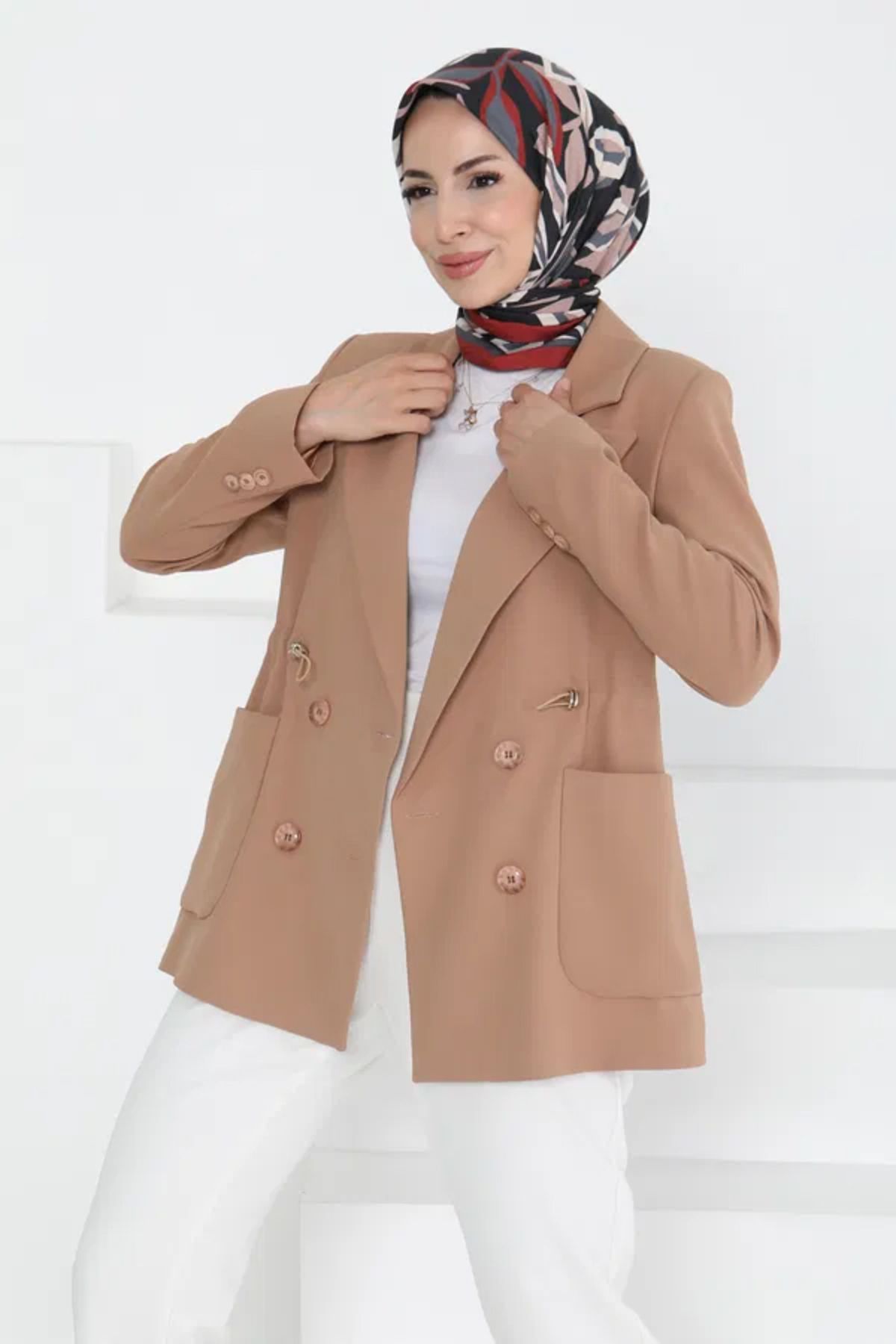 Butik Düğmeli İpli Ceket