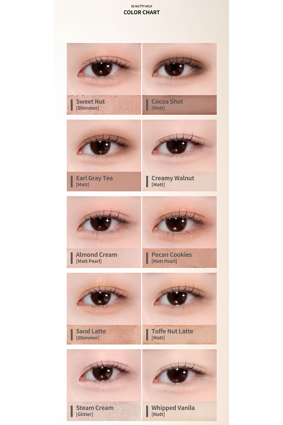 Peach C-Seasonal Blending Eyeshadow Palette - Eyeshadow Palette - 05 Nutty Milk 3