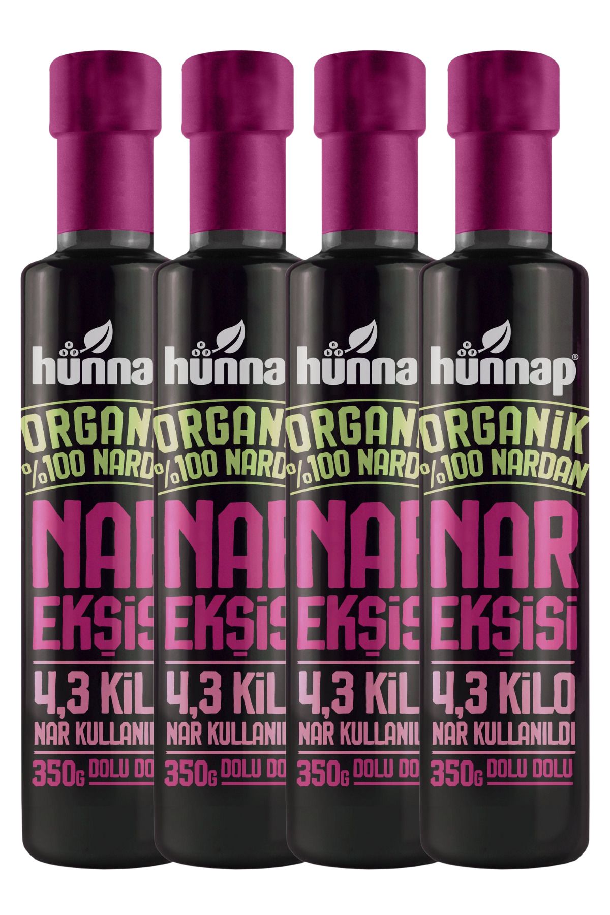 Hünnap Organik Nar Ekşisi 350 Gr x 4 Adet
