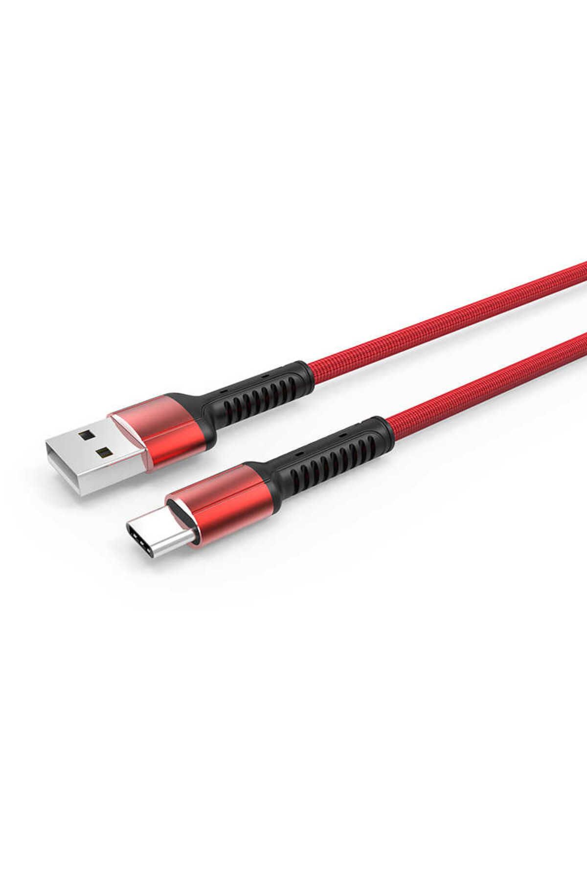 Teknodur Kırmızı LS63 Type-C Usb Kablo-TKDR