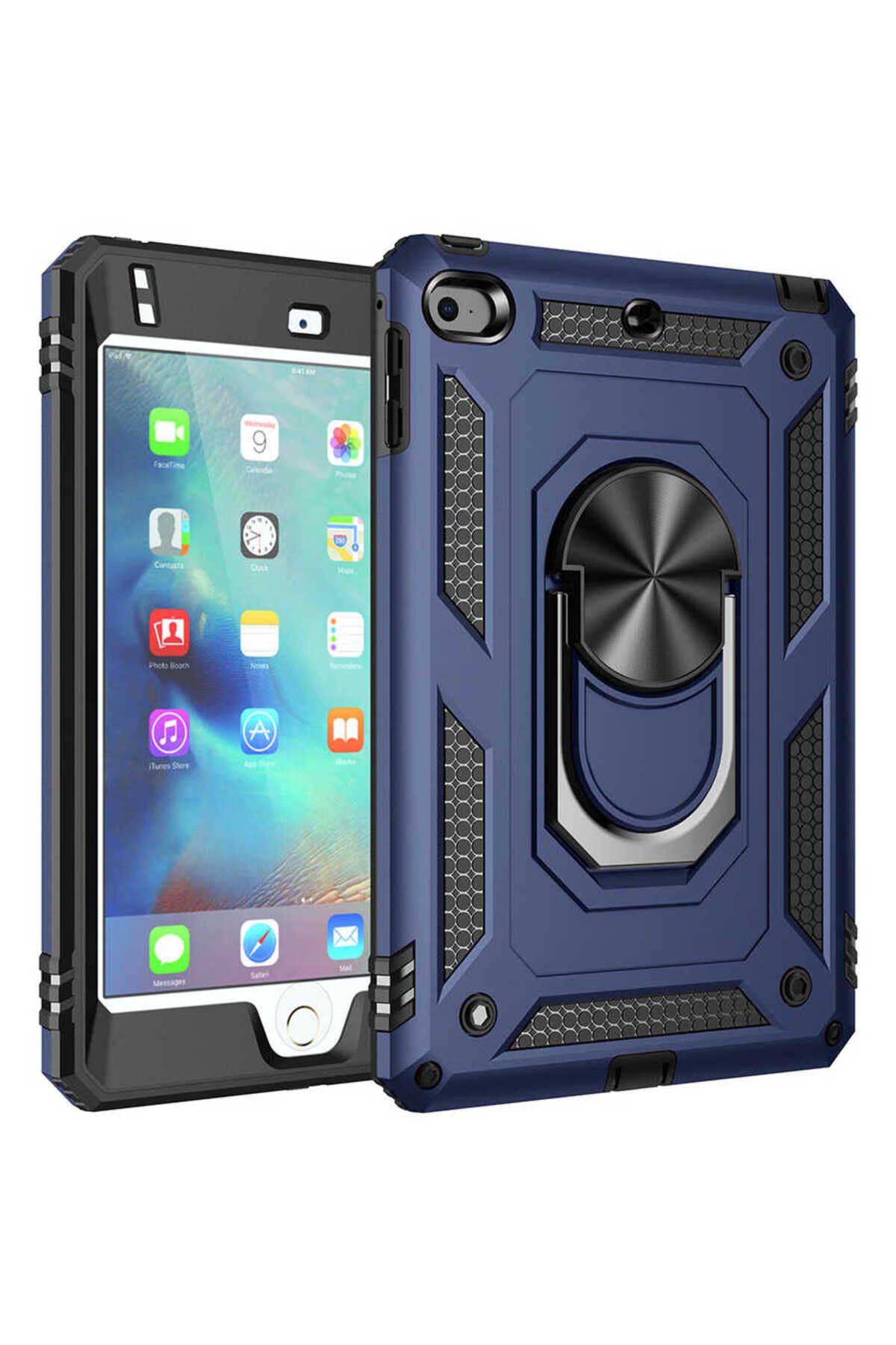 Teknodur iPad Mini 4. Nesil - Uyumlu Uyumlu TKDR Tablet Vega Kapak-Mavi