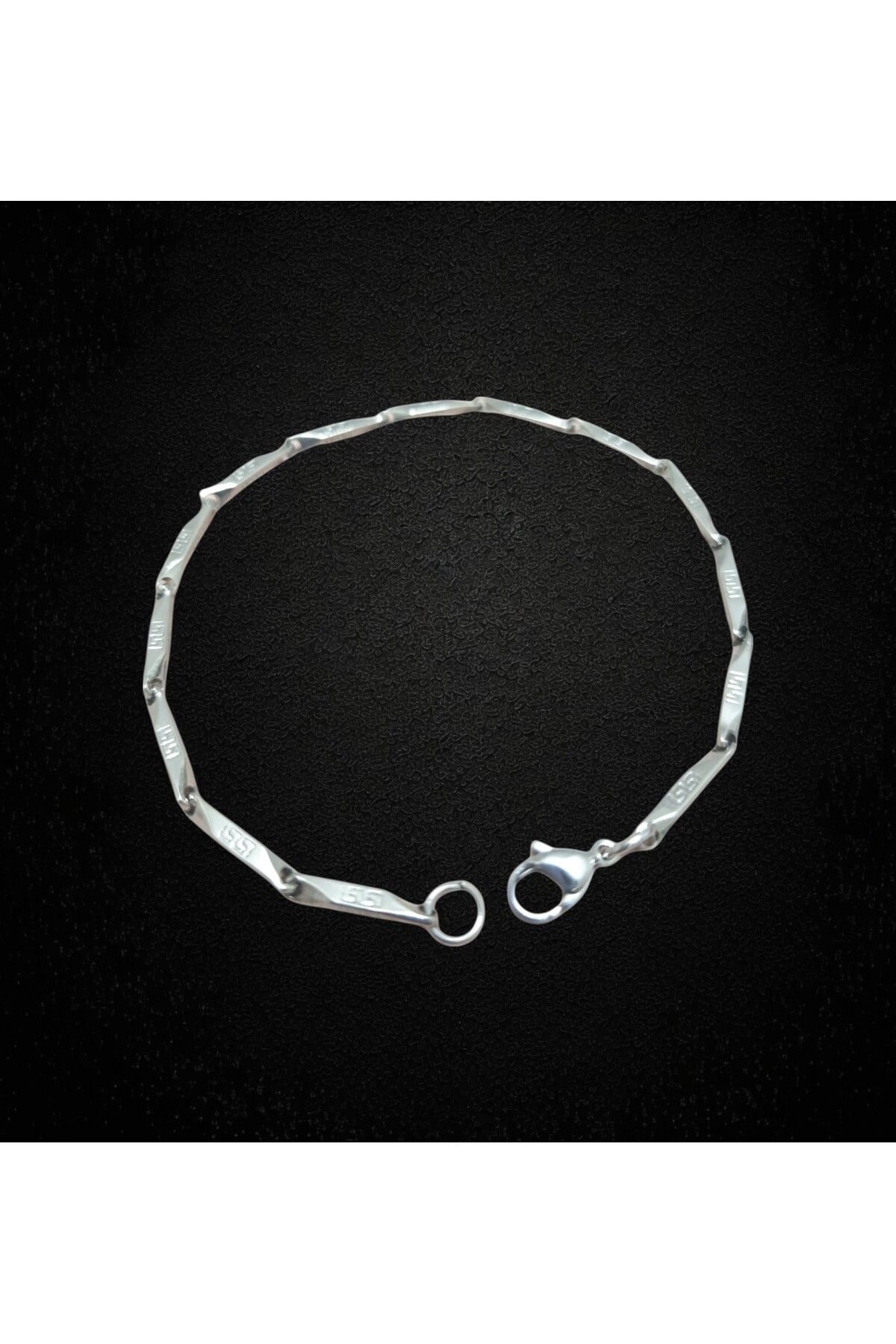 Tasarım Çelik Bileklik Titanyum Melon Düz Model 2 mm Kalınlık 20 cm Uzunluk Gümüş Silver