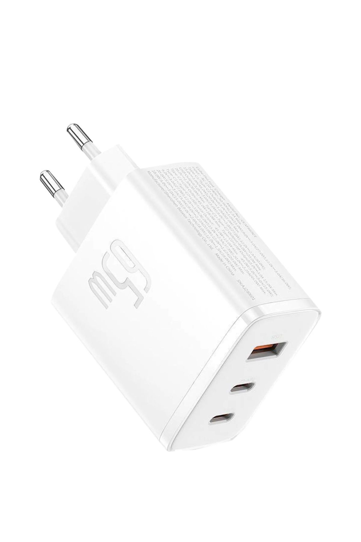 Baseus Cube Pro 2C+U 65W Şarj Cihazı Beyaz