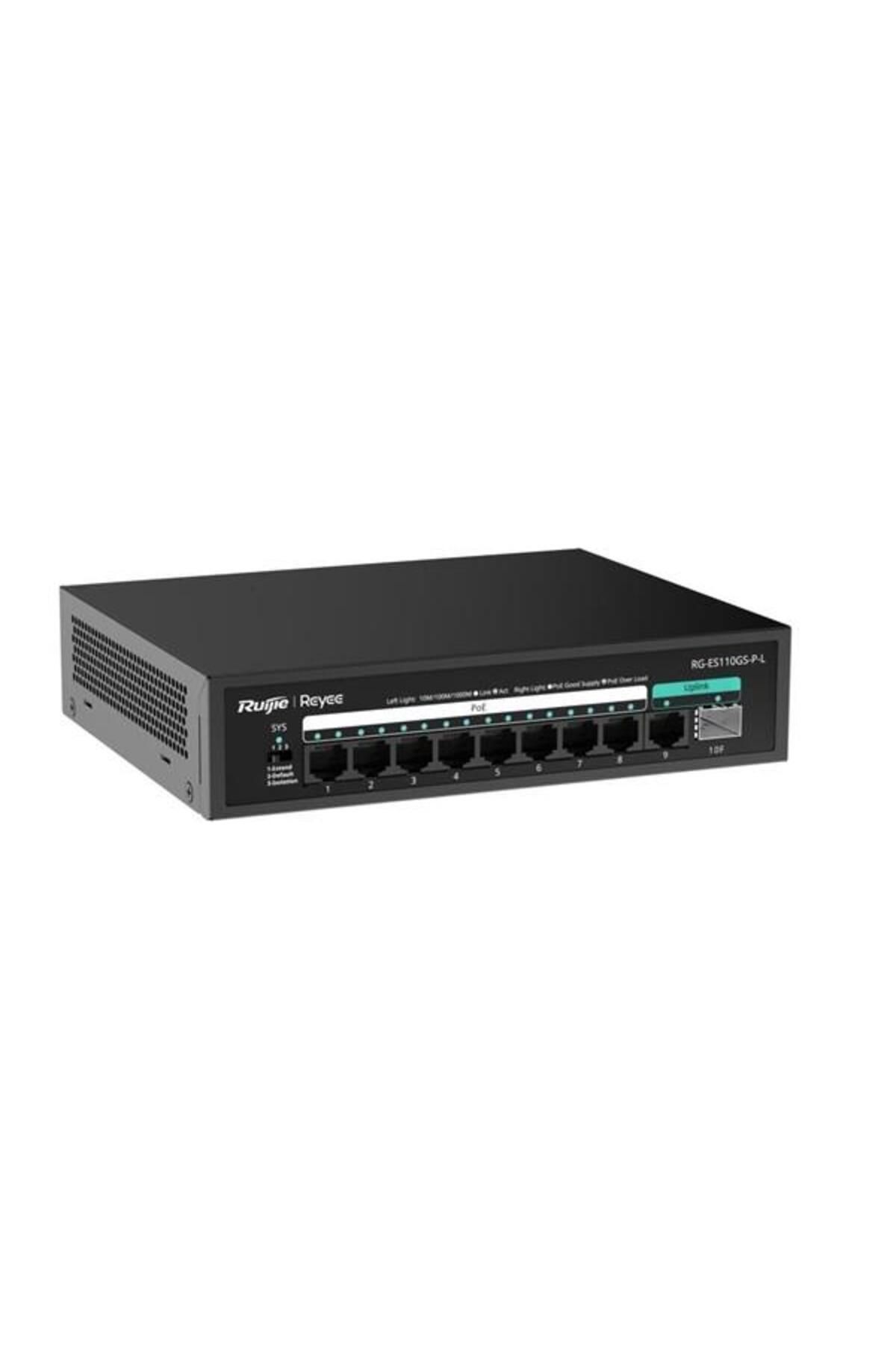 RUIJIE REYEE 8port RG-ES110GS-P-L GIGABIT 1-UPLINK 1-SFP 120W YÖNTİLEMEZ POE SWITCH