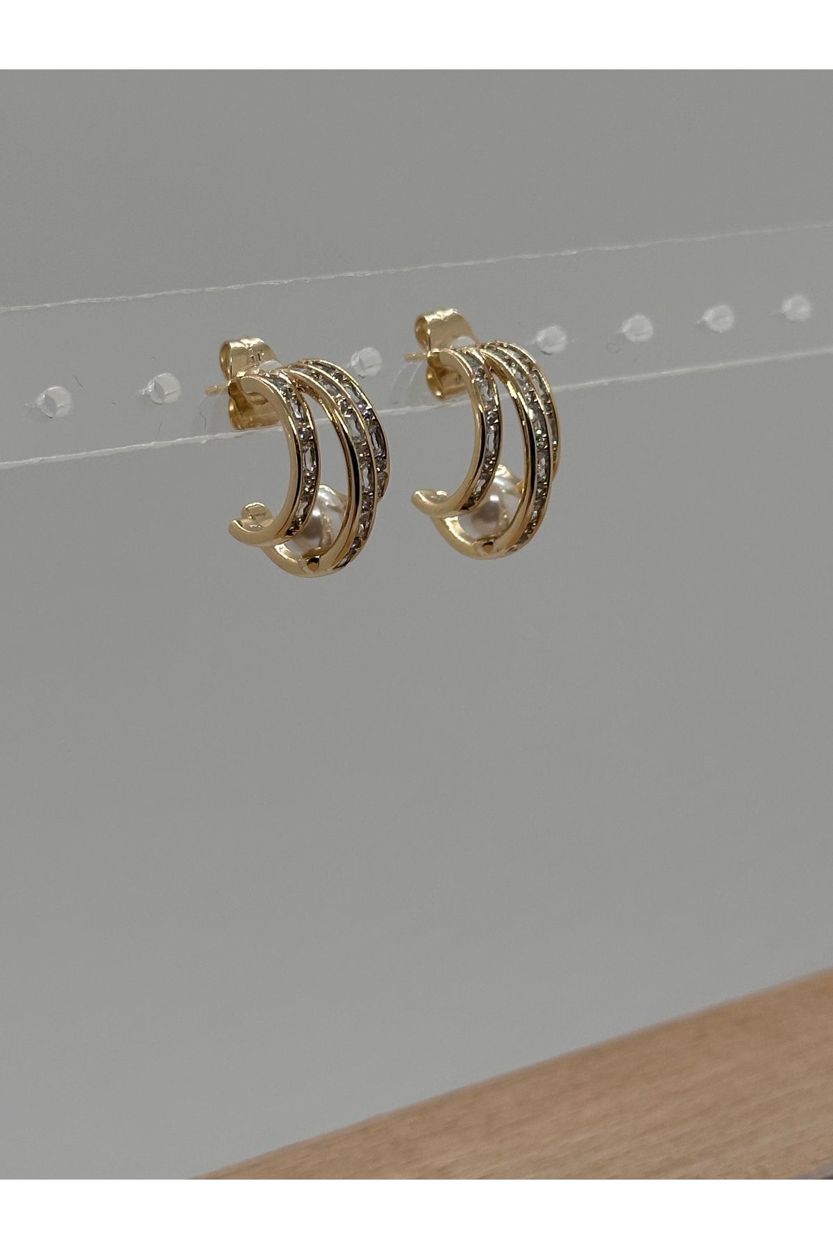 MY1COMPANY incili gold küpe