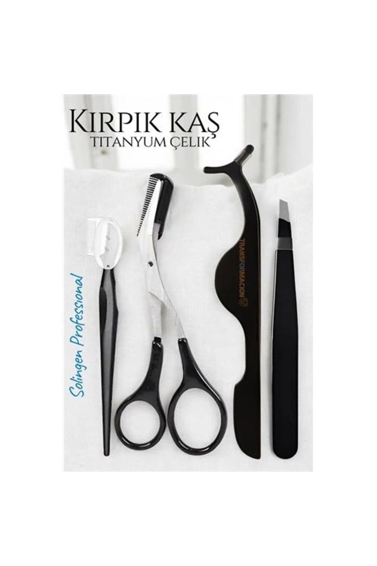 OurStyles Kirpik Kaş Bakım Kiti Titanyum Çelik Solingen