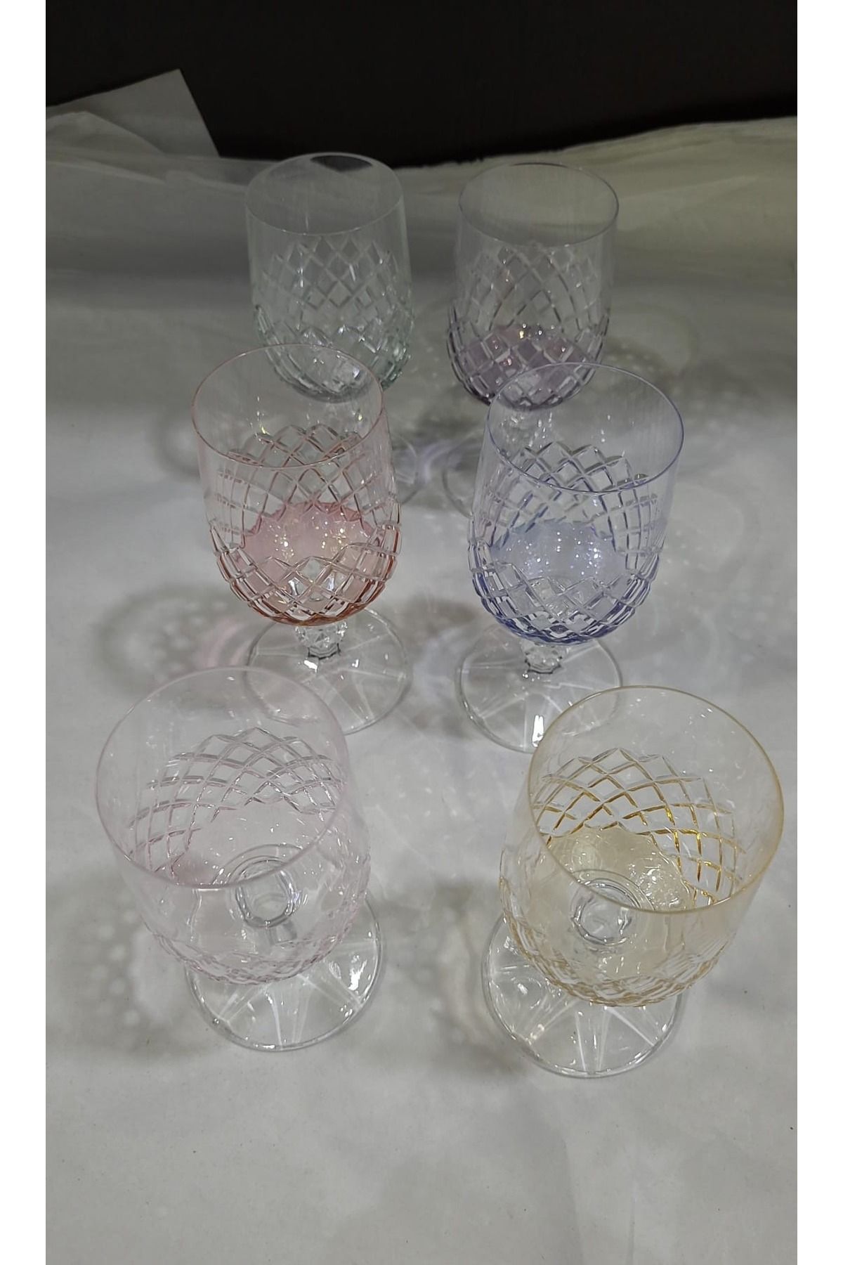 BOHEMİA CRYSTAL Bohemia Crystal Leonarte Casa 2'li Baklava Rastgele Kahve Yanı Su Bardağı