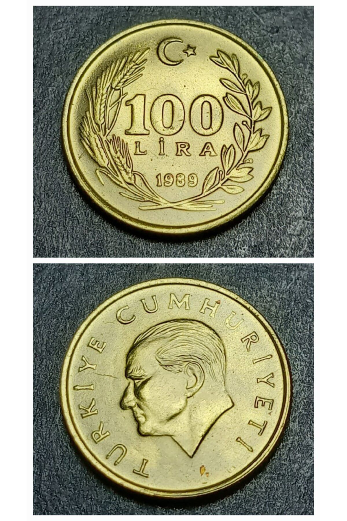 escoines koleksiyon 39963683a38b88901d 1989 Darphane Tedavül Setinden ÇİL Pirinç 100Lira Eski Para