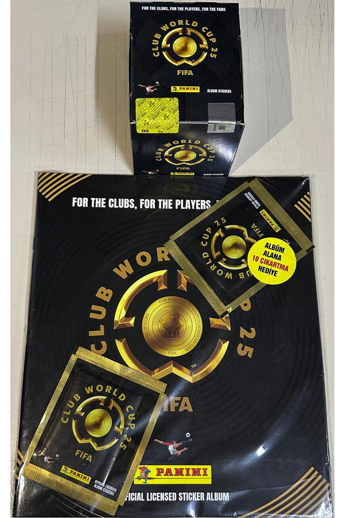 Panini Clup Wolrd Cup 25 Panini Yeni Ürün 50+2 hediyeli paket oyuncu sticker +lisanslı sticker albümü