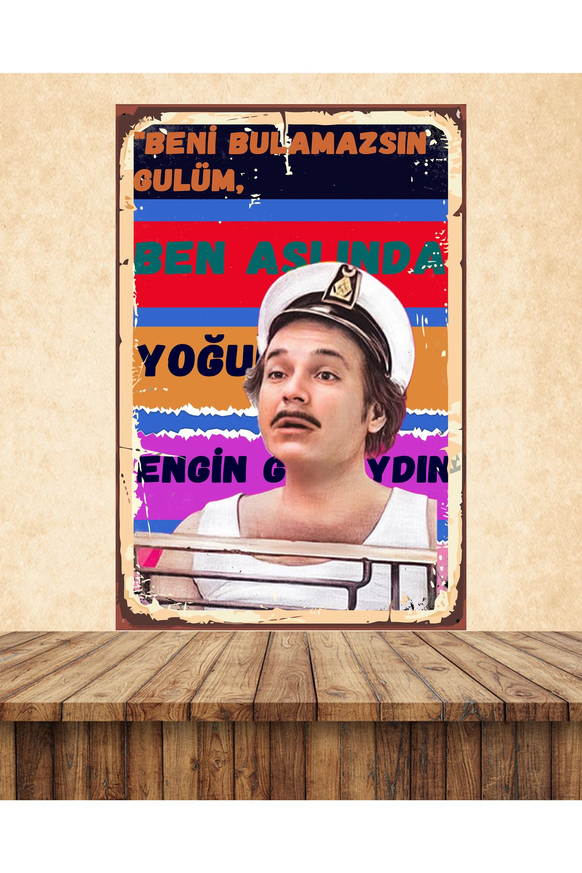hazalshop Burhan Altıntop Ben aslında yoğum Sözler Temalı 1 Adet 20 x 30 MDF Duvar Tablosu Set 01012