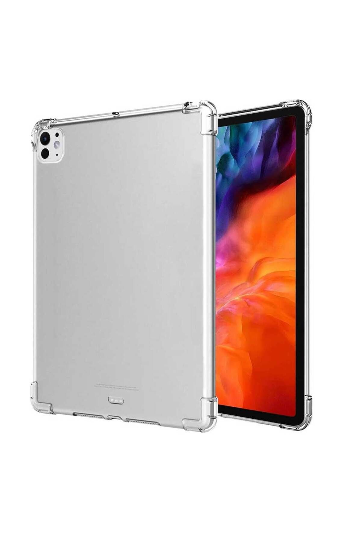 Smart Tech Apple iPad Pro 13 M4 2024 Uyumlu A2925 A2926 Shock Darbe Emici Şeffaf Tablet Kılıfı
