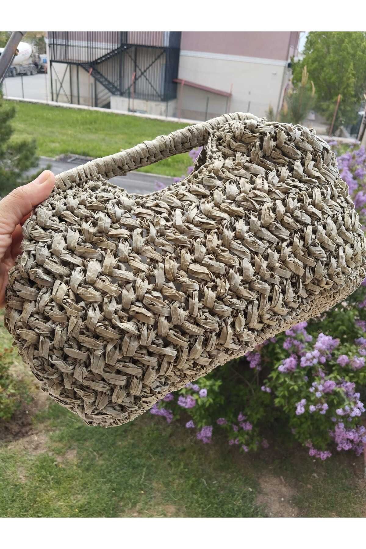symaslandesign hasır , burslu çanta, el çantası