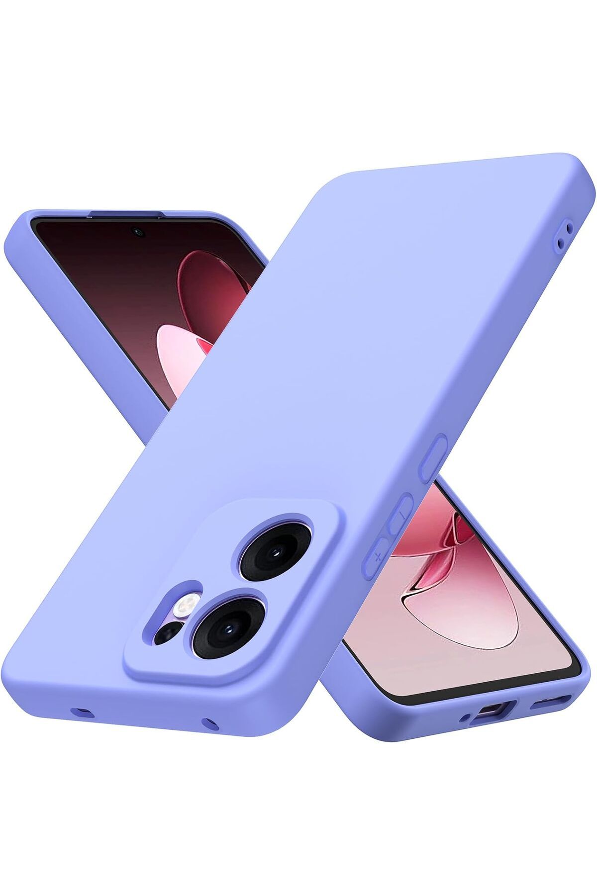 Rivor Oppo Reno 13F & Reno 13FS Kılıf Kamera Çıkıntılı İpeksi Yumuşak Dokulu Dayanıklı Lansman Kapak