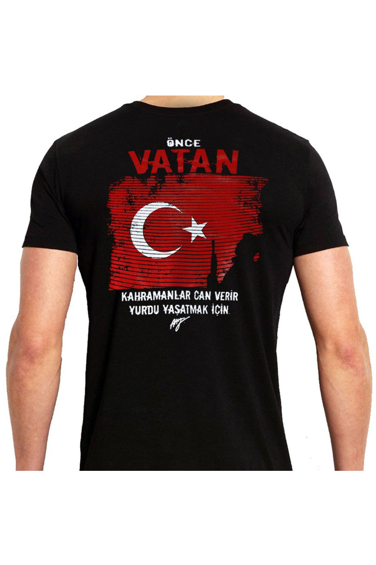 Alfatech By Alfani Önce Vatan Bayrak Baskılı Tişört