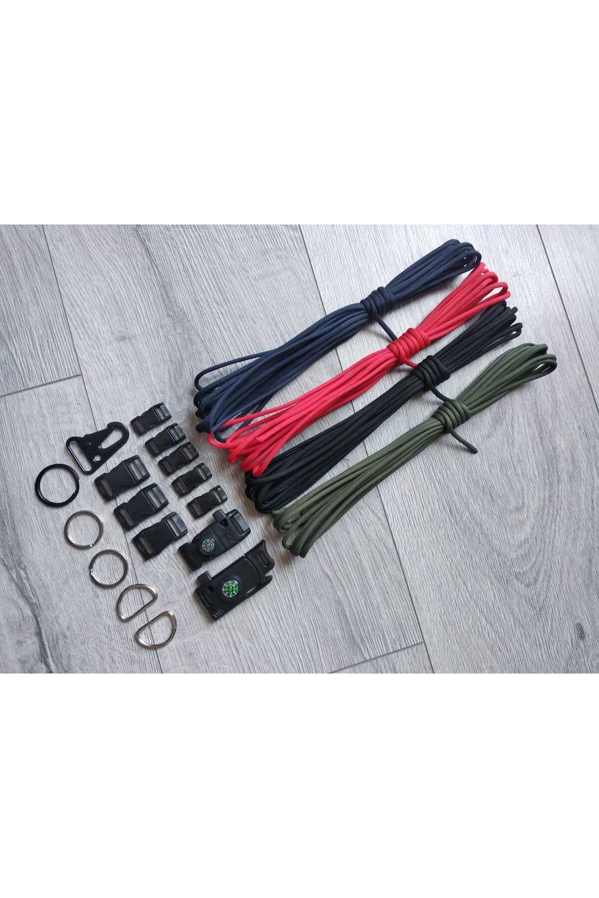 hobi outdoor Paracord Outdoor Bileklik Ipi Ve Klips Seti 2