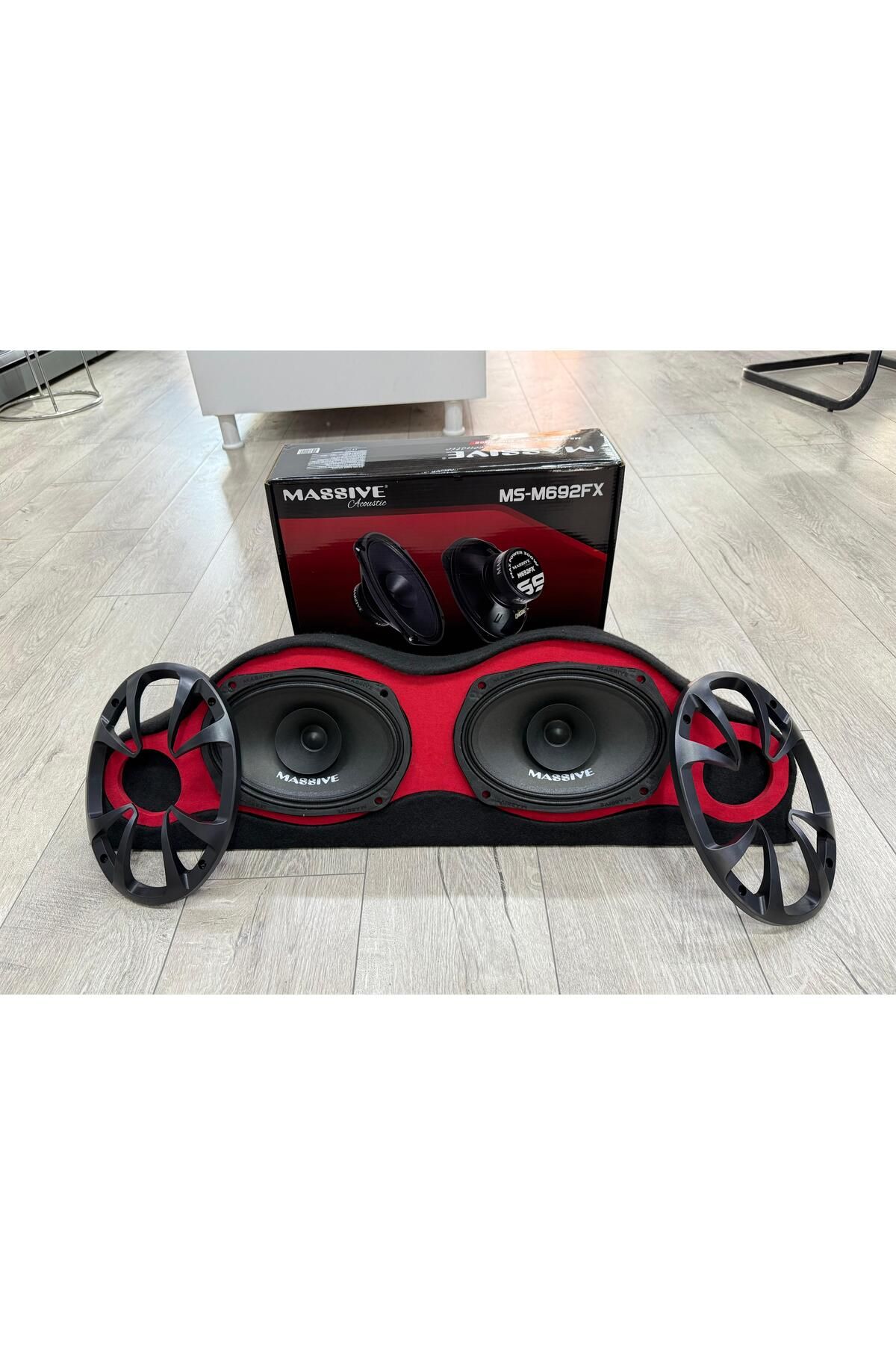 Massive MS-M692FX ÜNİVERSAL DİK CADDE TİPİ PANDİZOTLU TANESİ 300W-120W RMS OVAL OTO MİDRANGE HOPARLÖR