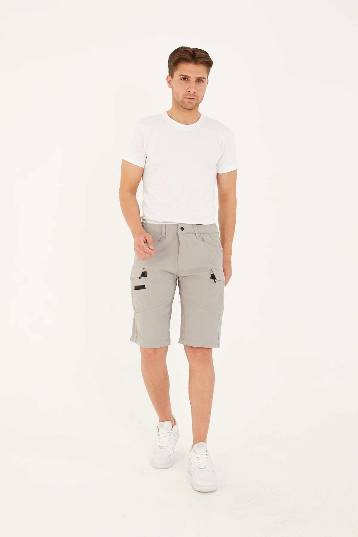 Bast10 Kadın Erkek Unisex Su İtici Spor Likralı Yazlık Taktik Şort - 5 Cepli Regular Kalıp