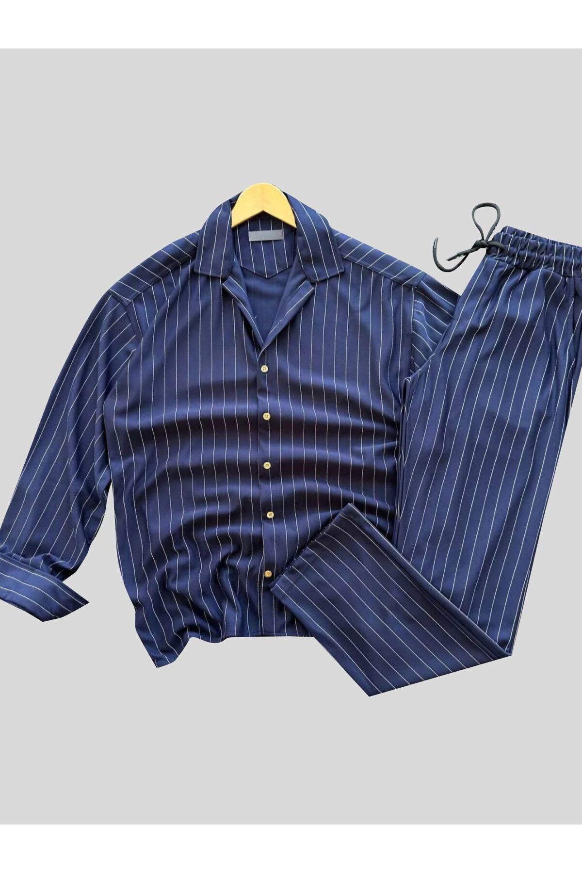 DWN WEAR siyah krep mevsimlik Likralı Unisex Kadın Erkek Uzun Kol Gömlek Eşofman Takım
