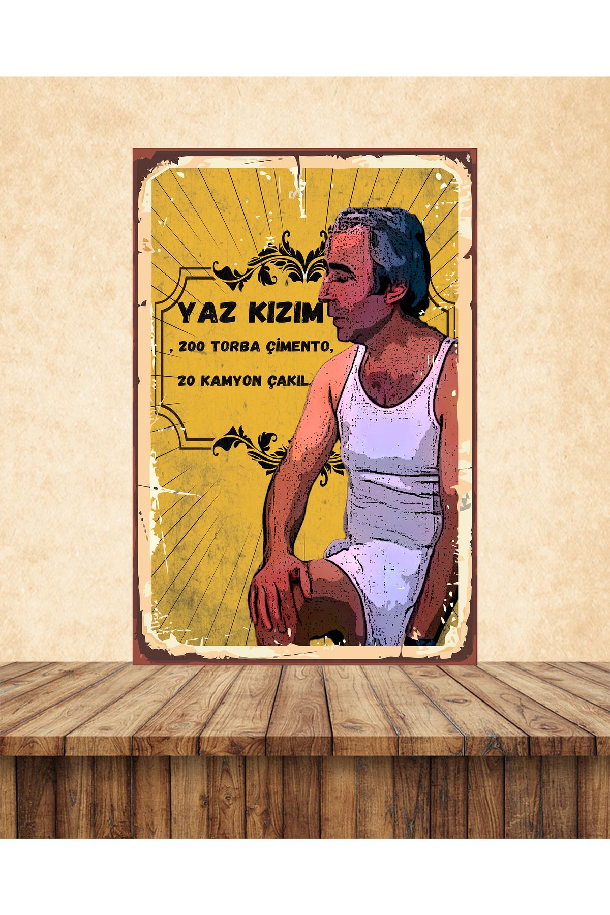 hazalshop Şener Şen Yaz Kızım Sözler Temalı 1 Adet 20 x 30 MDF Duvar Tablosu Set 01012