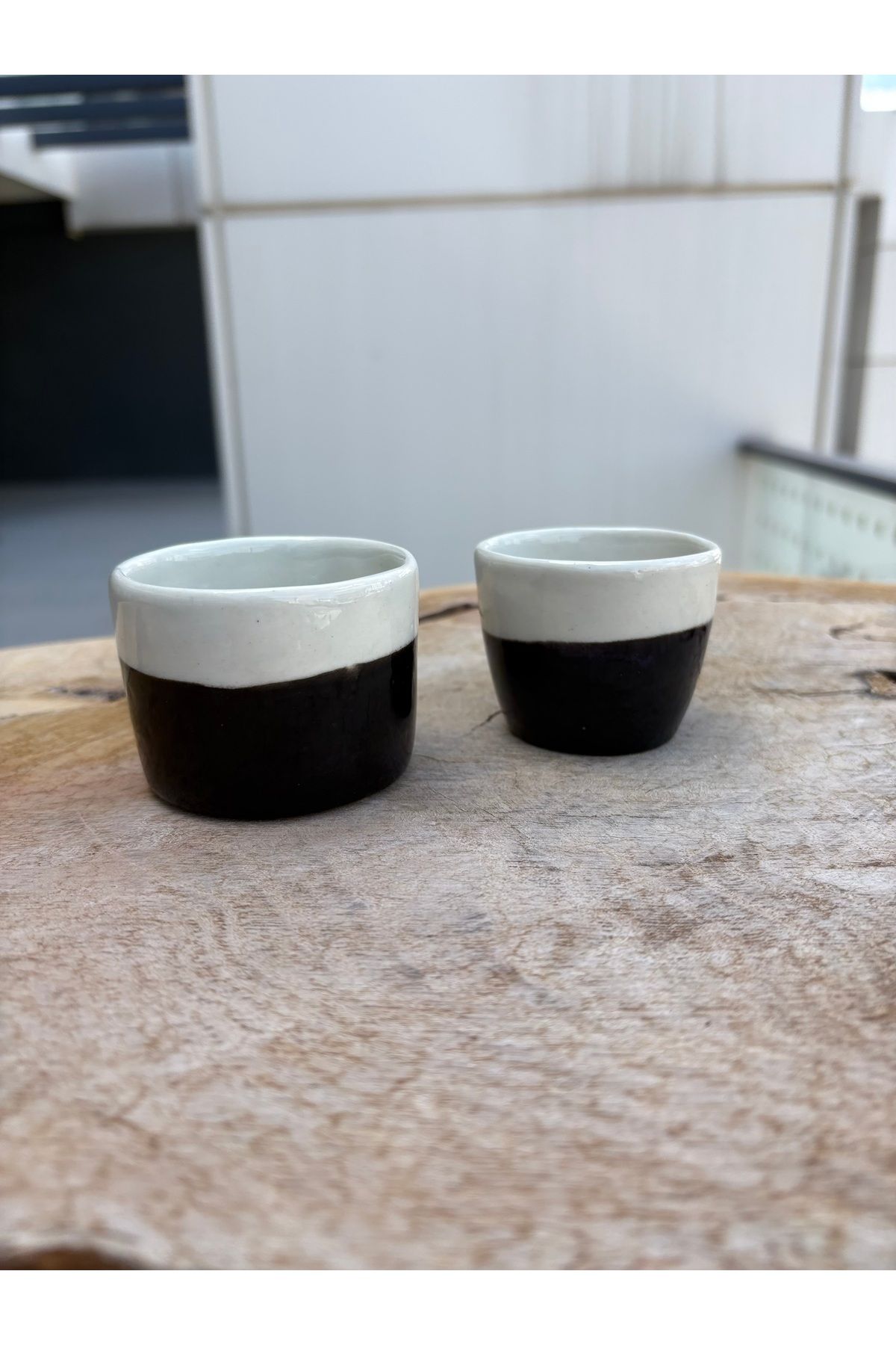 Home Stoneware 2li espresso veya türkkahvesi fincanı