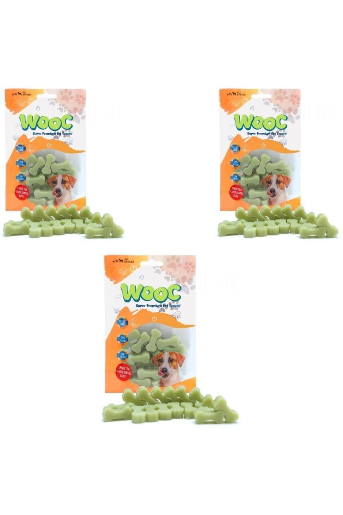 wooc Dog Yeşil Çaylı Dental Kemik X 3 Adet