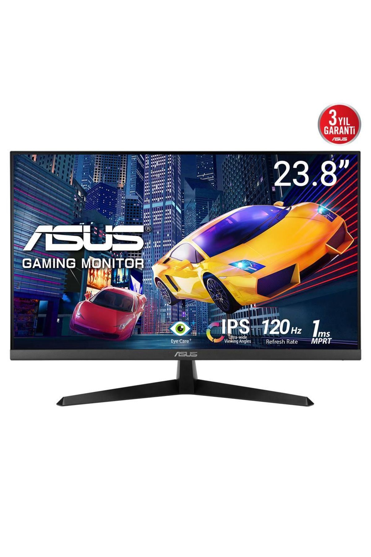 ASUS VY249HGR 23.8" 1ms, 120Hz, Full HD, HDMI, D-Sub, IPS LED, Anti Bakteriyel, Mavi Işık Filtr