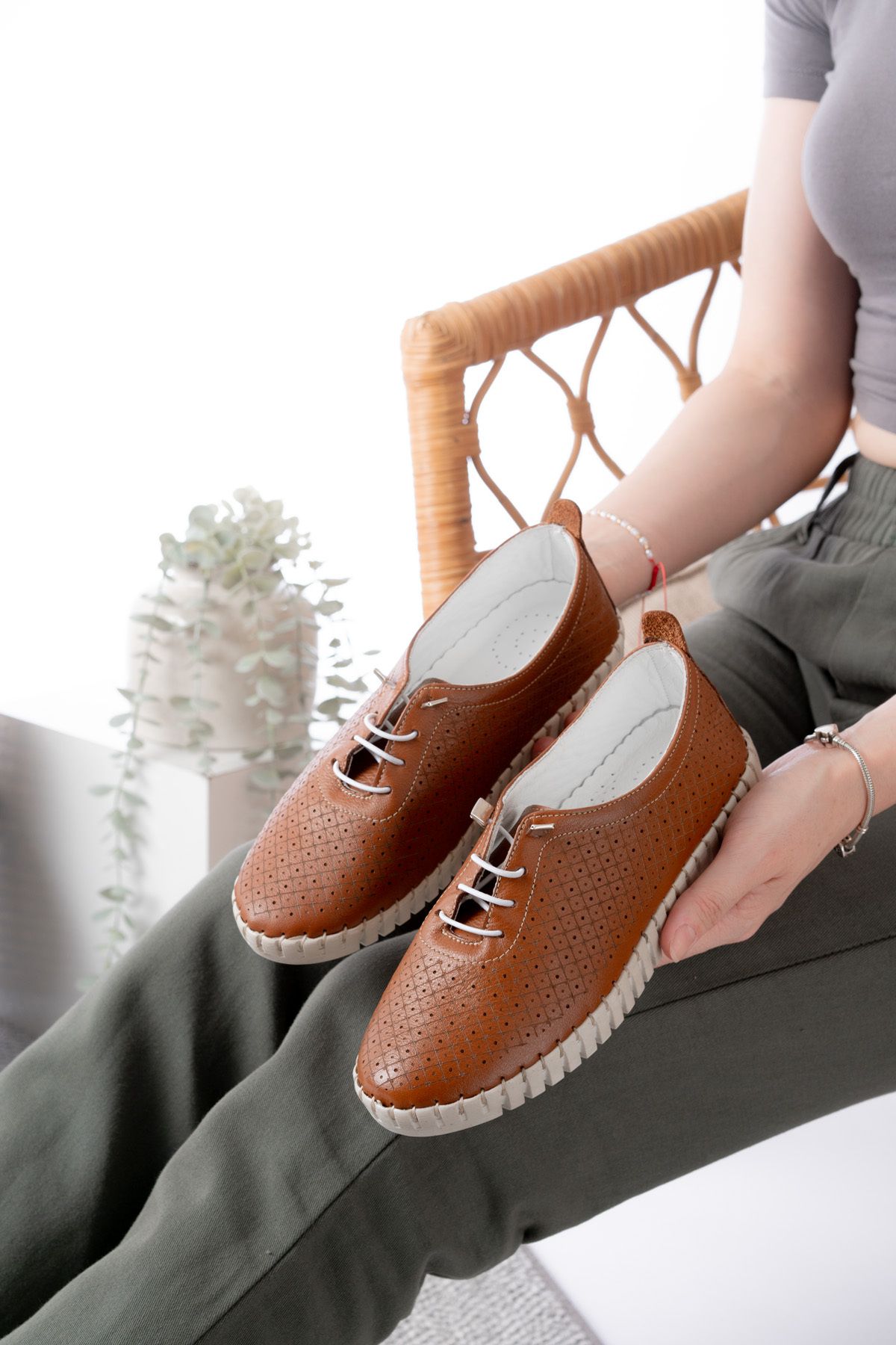 Dericalle shoes Hakiki Deri Kadın Yazlık Ayakkabı