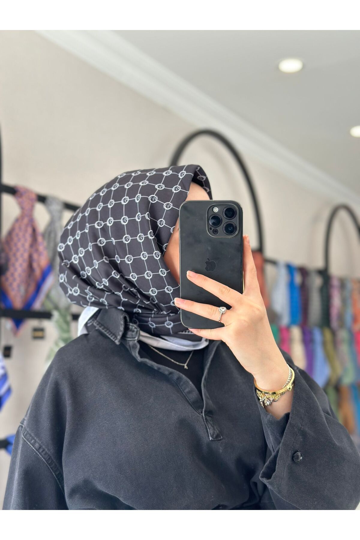 MONOOR MONOGRAM DESEN SOFT EŞARP