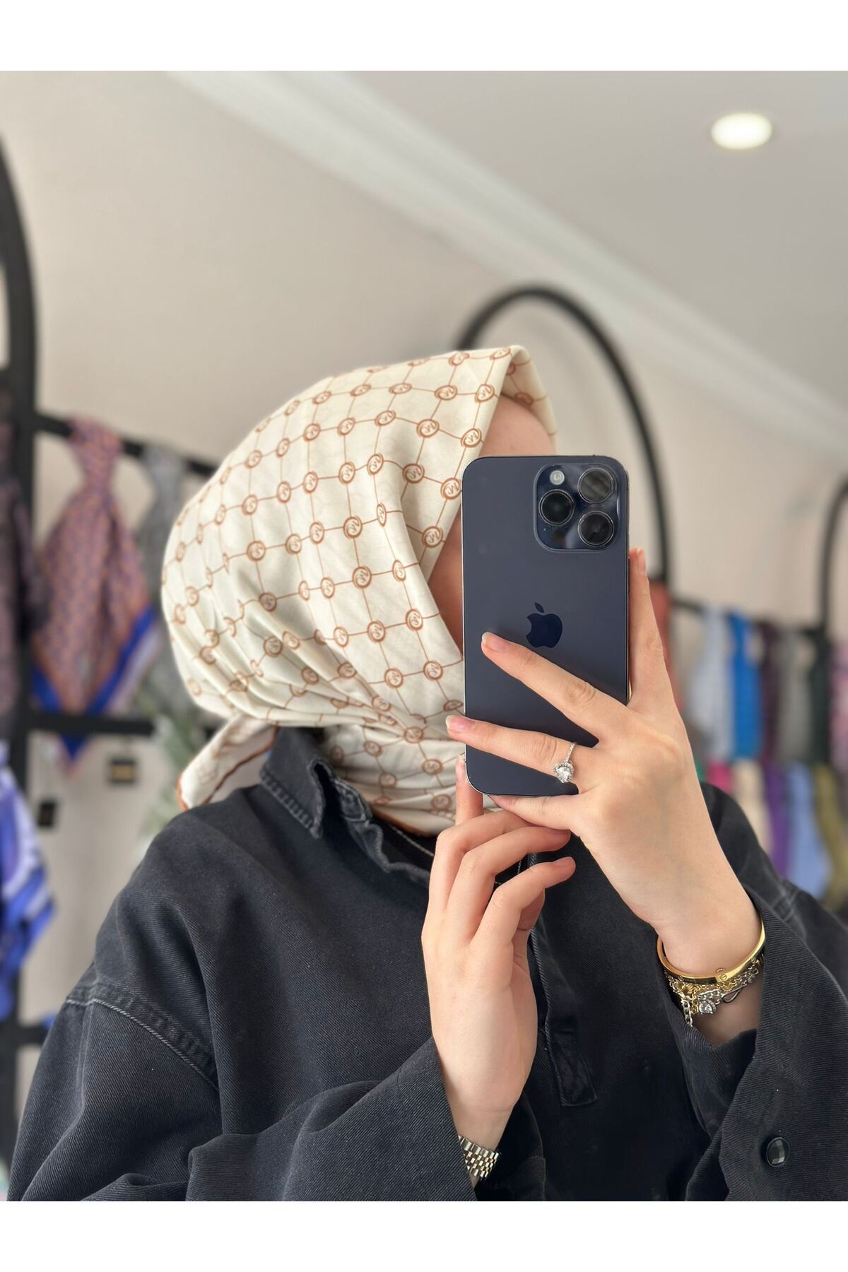 MONOOR MONOGRAM DESEN SOFT EŞARP