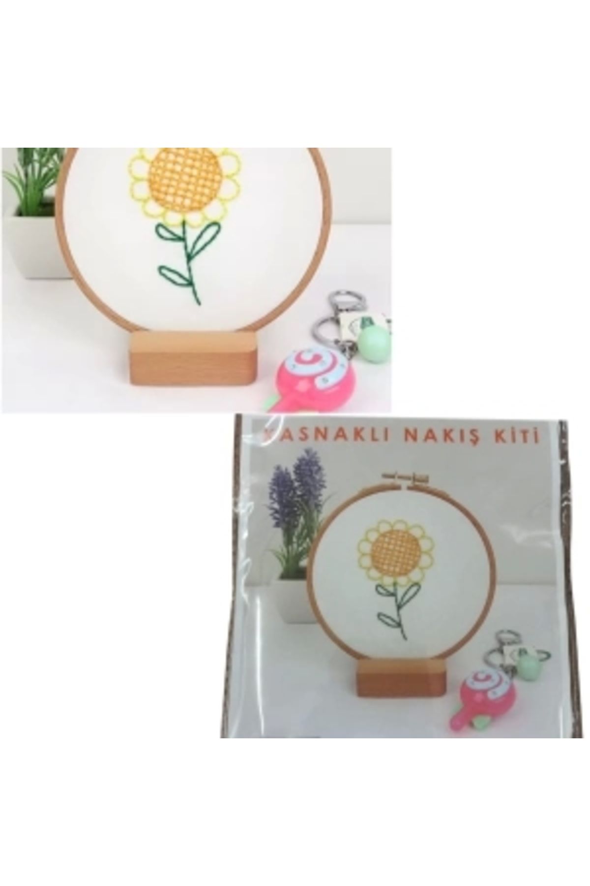 STOREMAX Nakış Kitleri Kasnaklı 8.6 X 6 cm Ayçiçeği