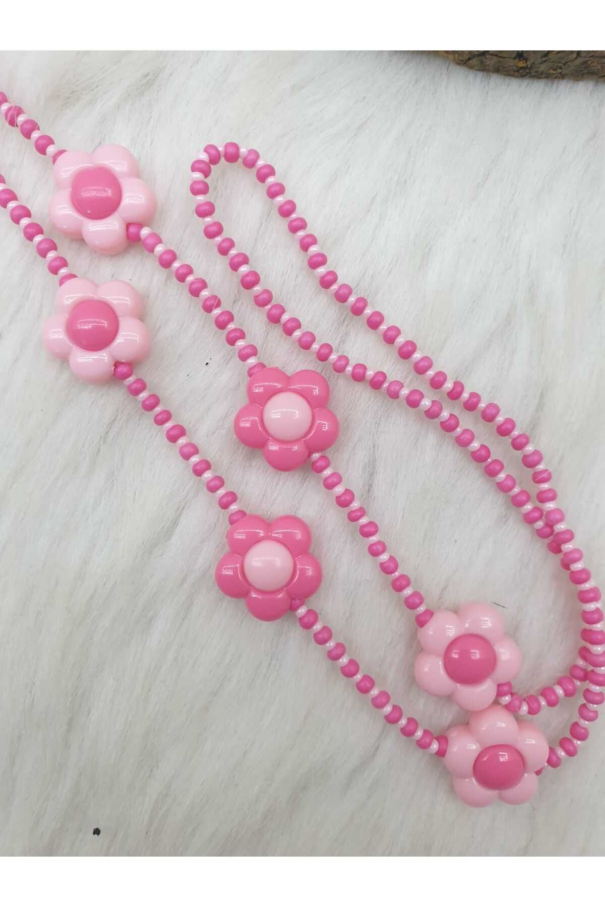 HAPPY HANDMADE BEYAZ CAM BONCUKLU PLASTİK İNCİ GÖRÜNÜMLÜ BONCUKLU DOLAMALI UZUN KOLYE BOHEM KOLYE