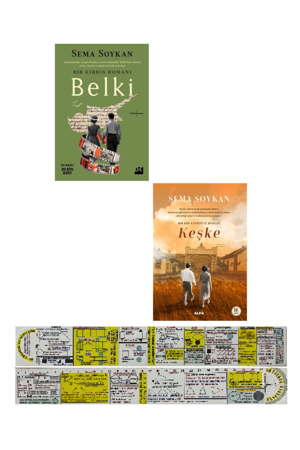 Alfa Yayınları Sema Soykan 2 Kitap / Belki + Keşke + Mat. Öğreten Cetvel