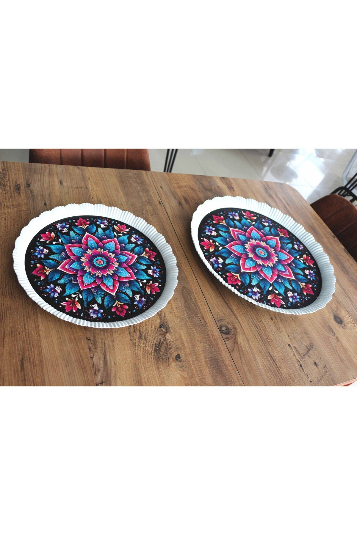 KANDİLLER PAPATYA 2'Lİ PLASTİK SUNUM TEPSİ