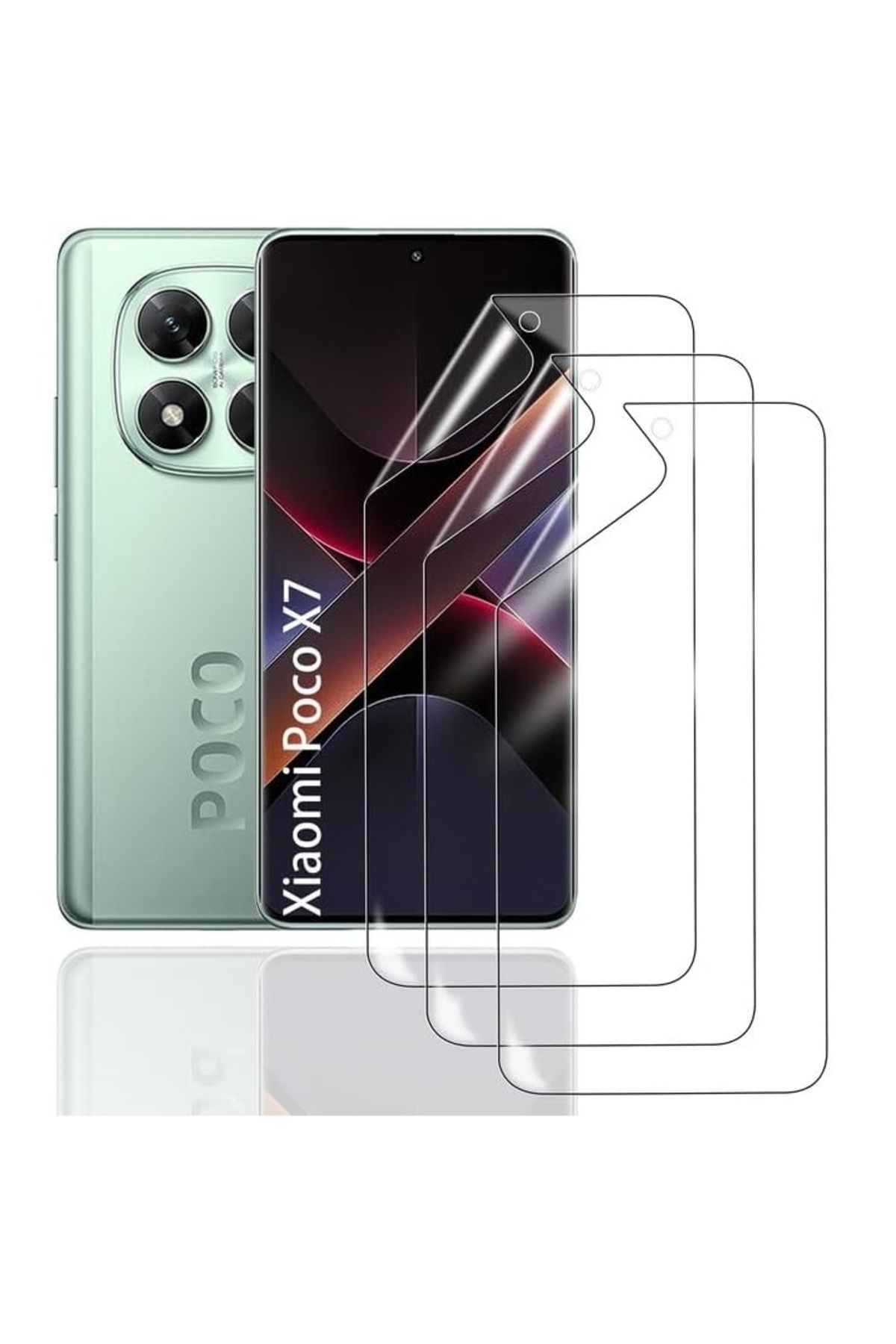aheaks Poco X7 Hydrogel Ekran Koruyucu İnce Jelatin - Kamera Kısmı Açık
