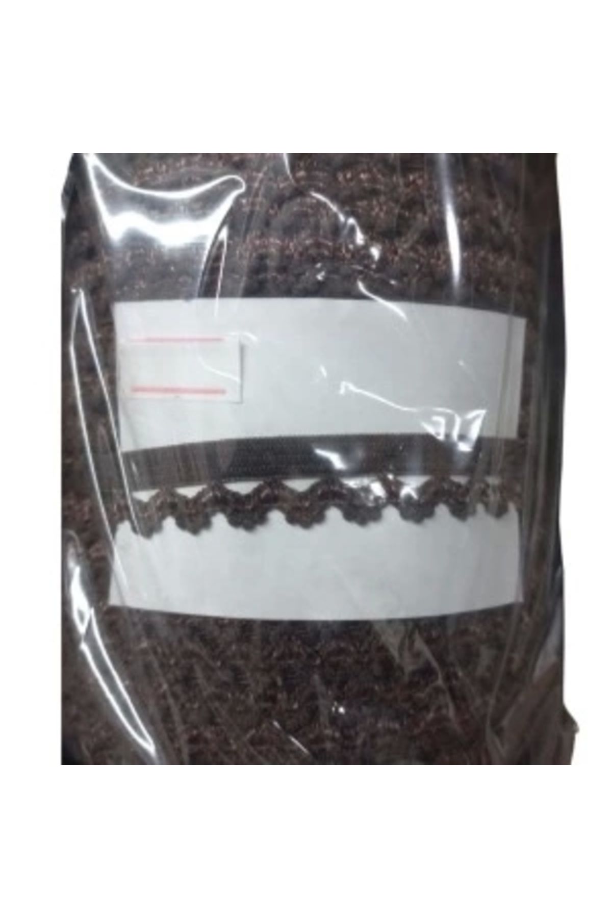 STOREMAX Çamaşır Lastiği Dantelli 1 cm 1 Metre Kahverengi