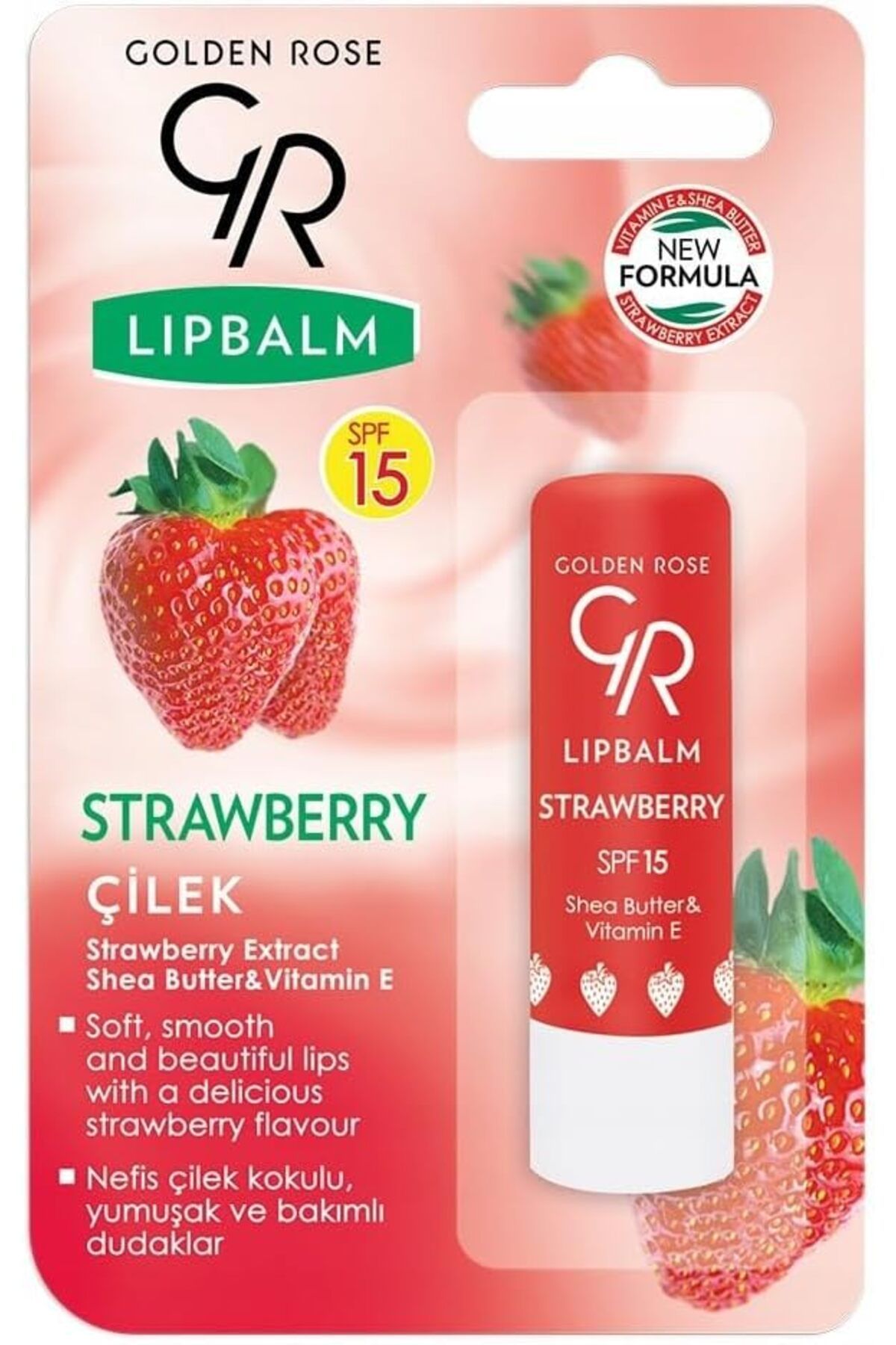 Golden Rose Lip Balm Dudak Bakım Kremi Strawberry SPF 15 No:04