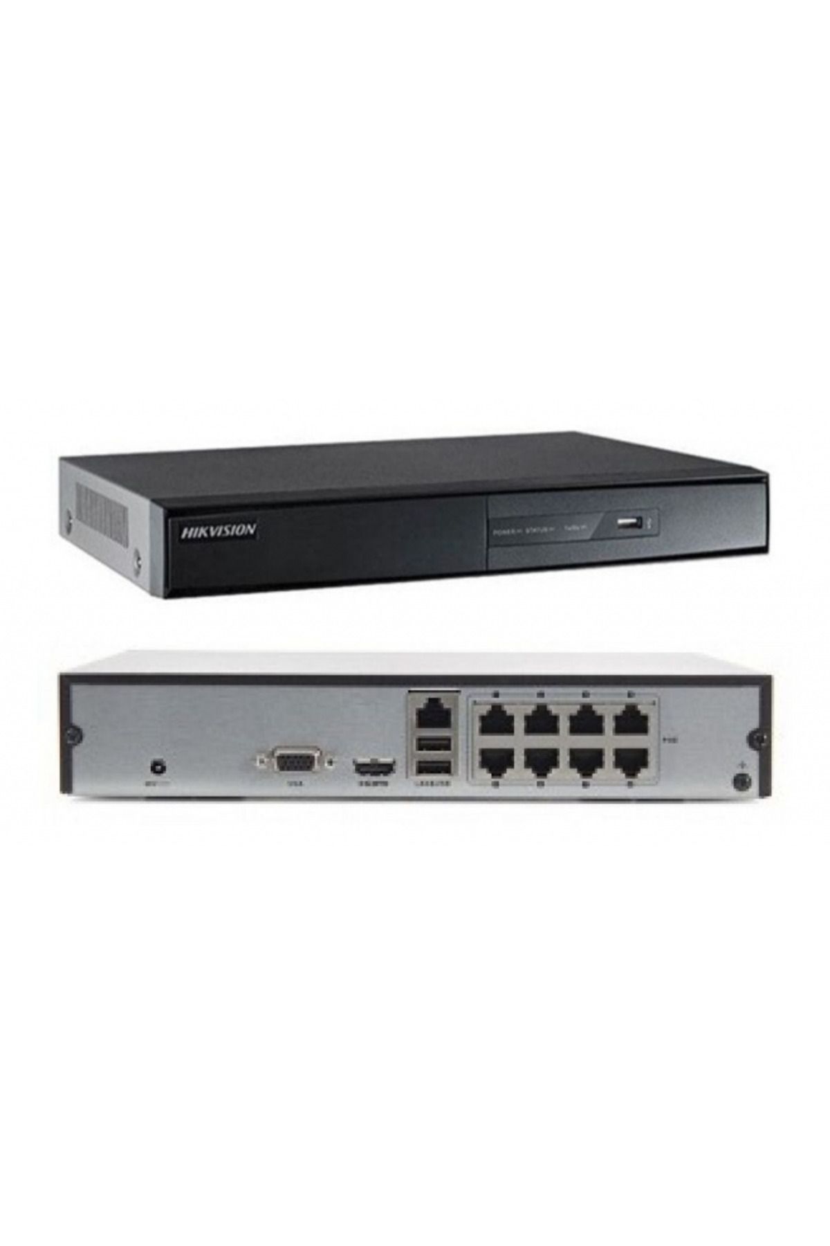 Hikvision DS-7108NI-Q1/8P/M, 8Kanal PoE, 4Mpix, H265+, 1 HDD Desteği, 1520P Kayıt, 60Mbps Bant Geniş