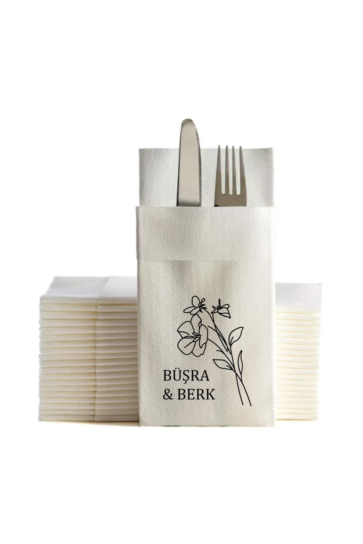 NapkinStore Kişiye Özel Airlaid Peçete 25 Adet - Riva Tasarım NPA15