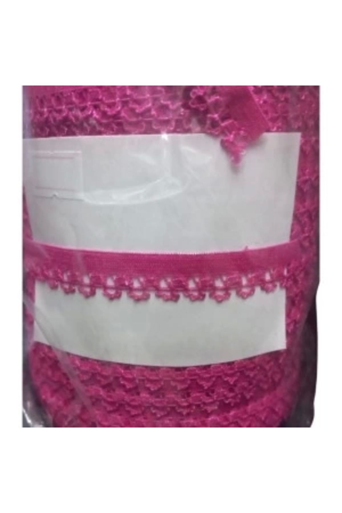 STOREMAX Çamaşır Lastiği Dantelli 1 cm 1 Metre Fuşya
