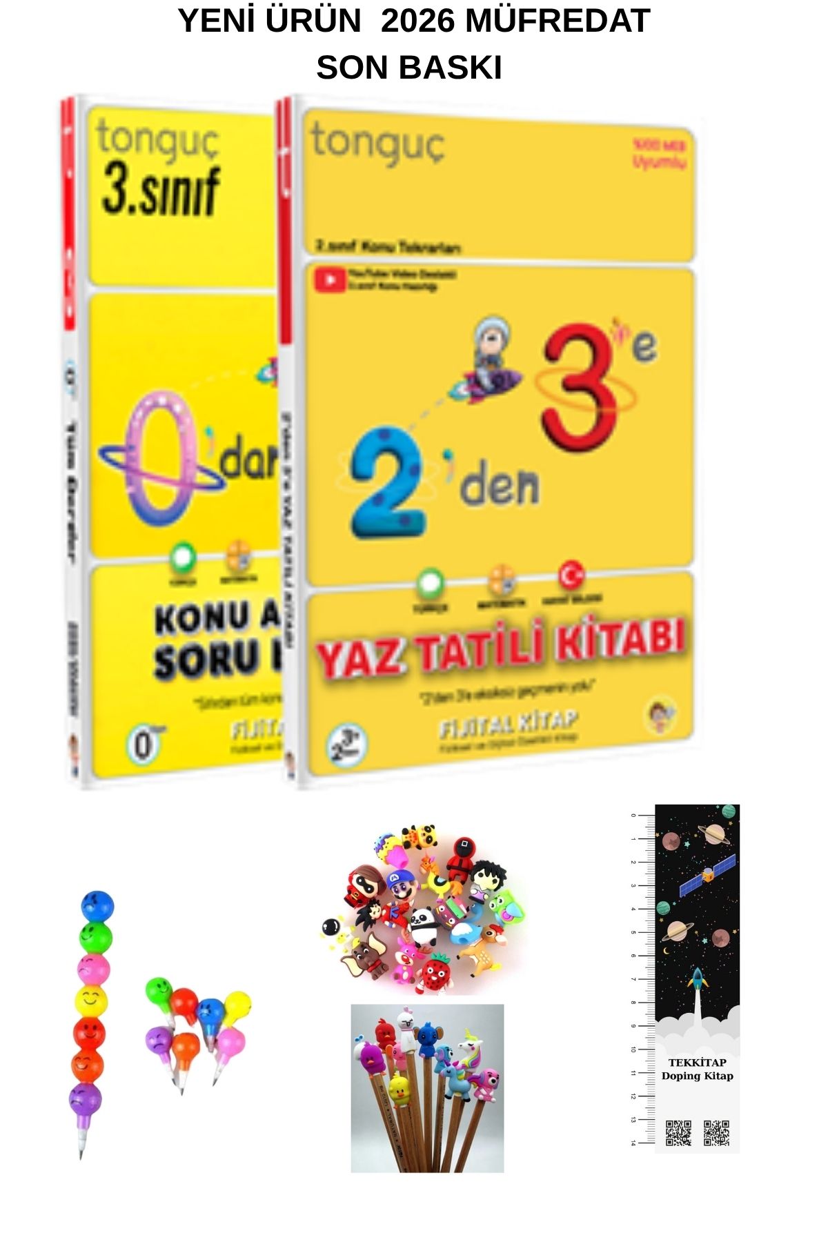 Tonguç Yayınları Tonguç 2'den 3'e HAZIRLIK SETİ 2 KİTAP(UZAY +EMOJİ+KALEMB.)YENİ ÜRÜN
