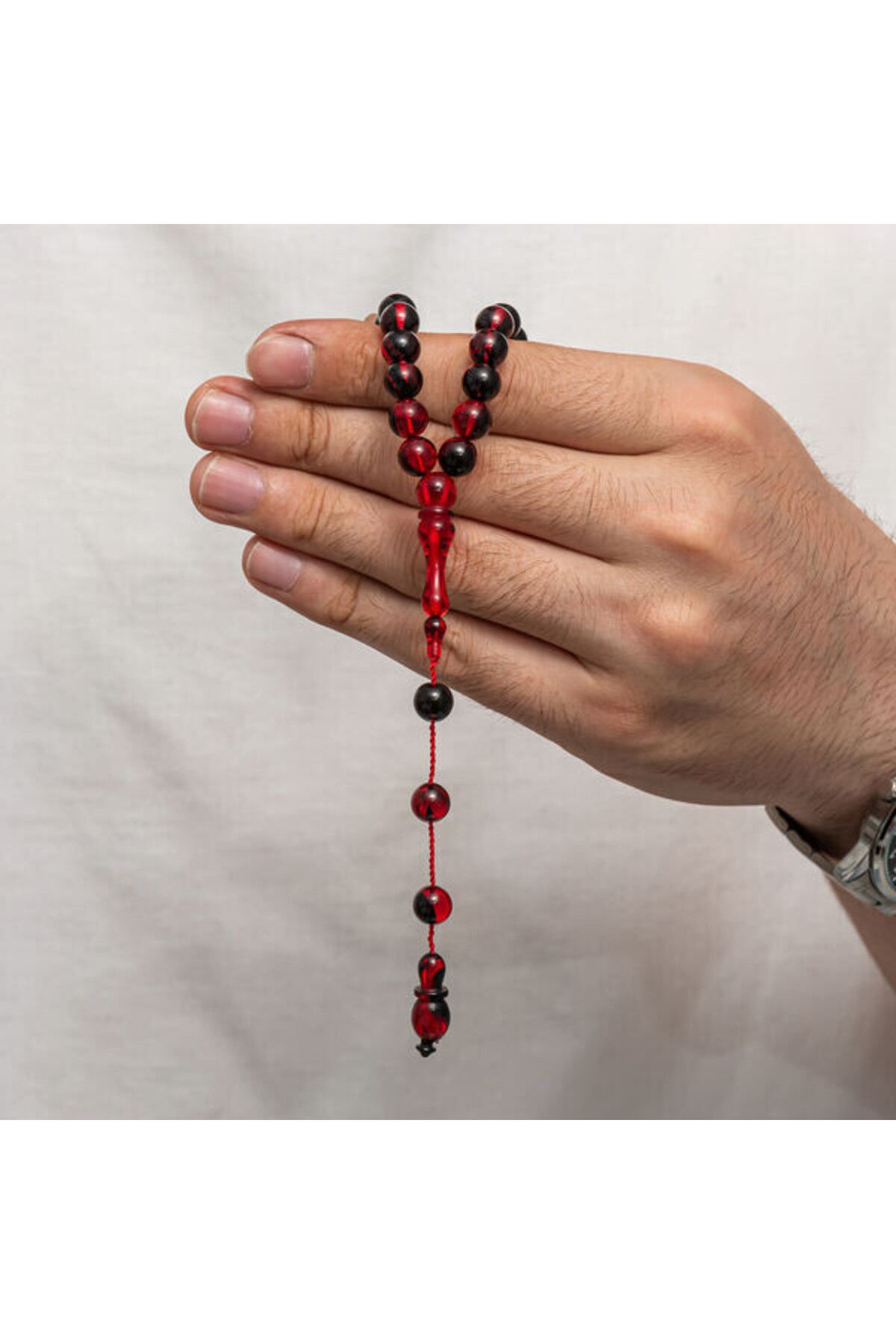 shop Sıkma Kehribar 925 Ayar Gümüş Tesbih