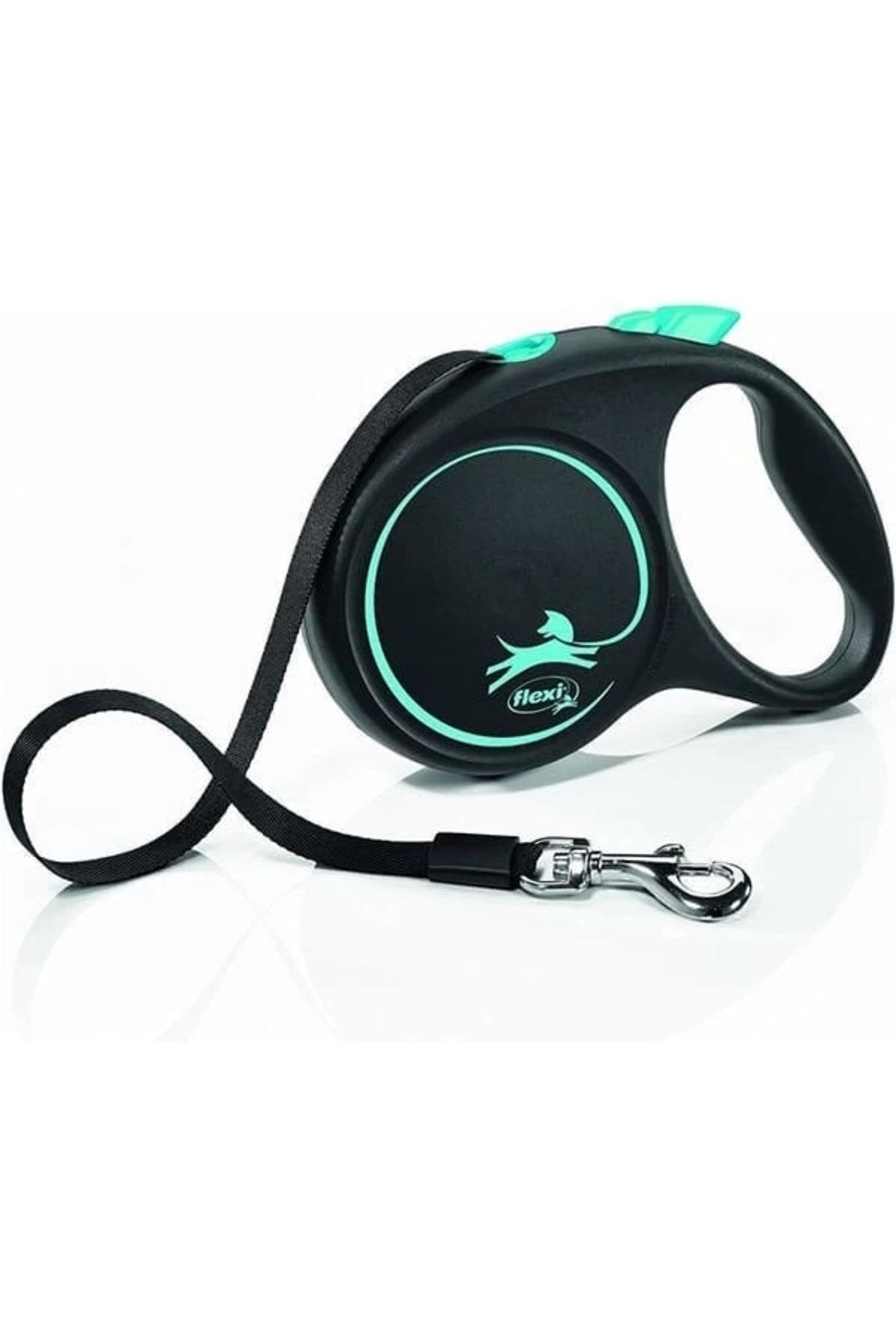 YNT İthalat Flexi Black Design Şerit Otomatik Köpek Gezdirme Tasması Mavi Medium 5 Mt