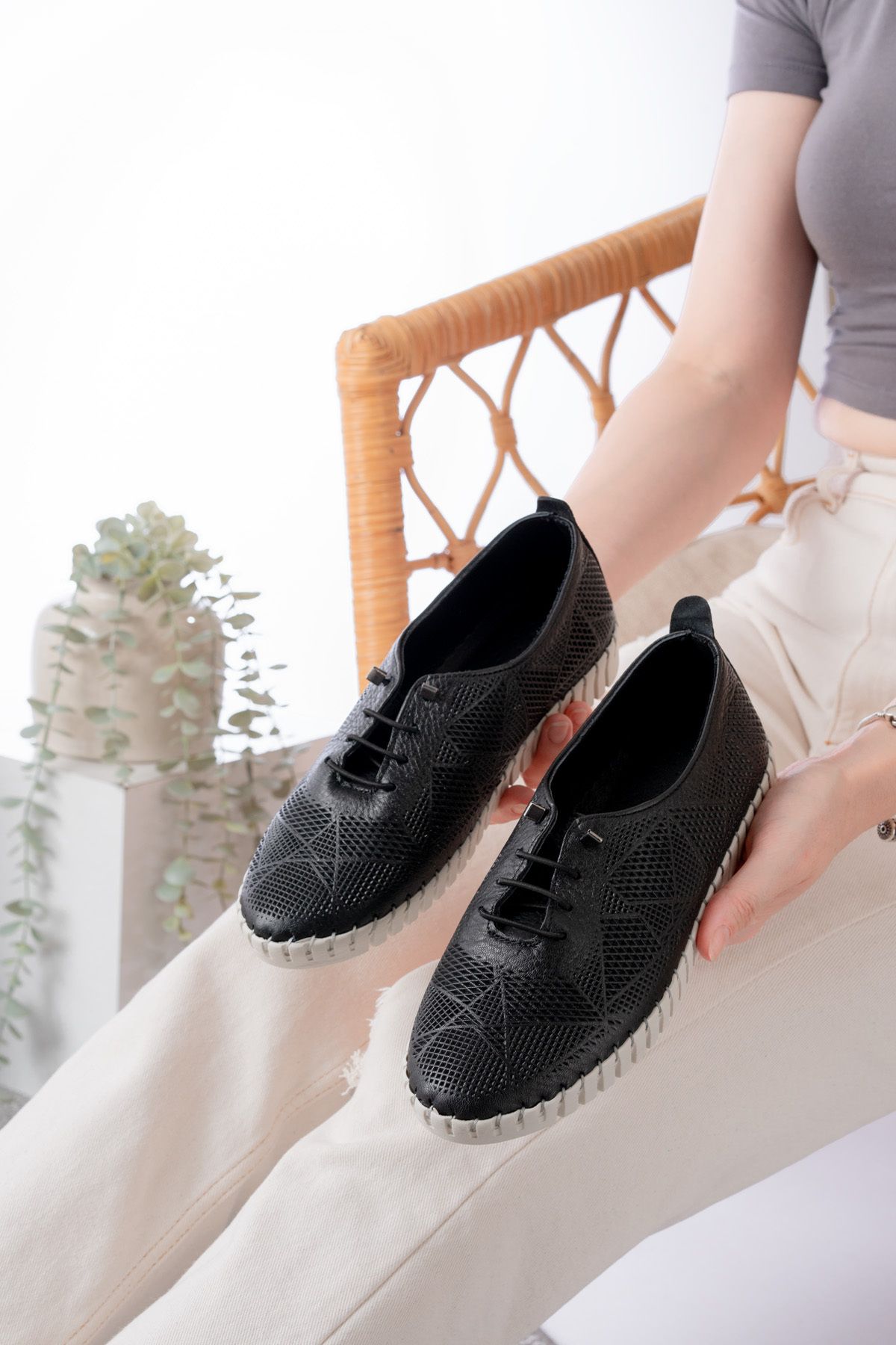 Dericalle shoes Hakiki Deri Kadın Yazlık Ayakkabı