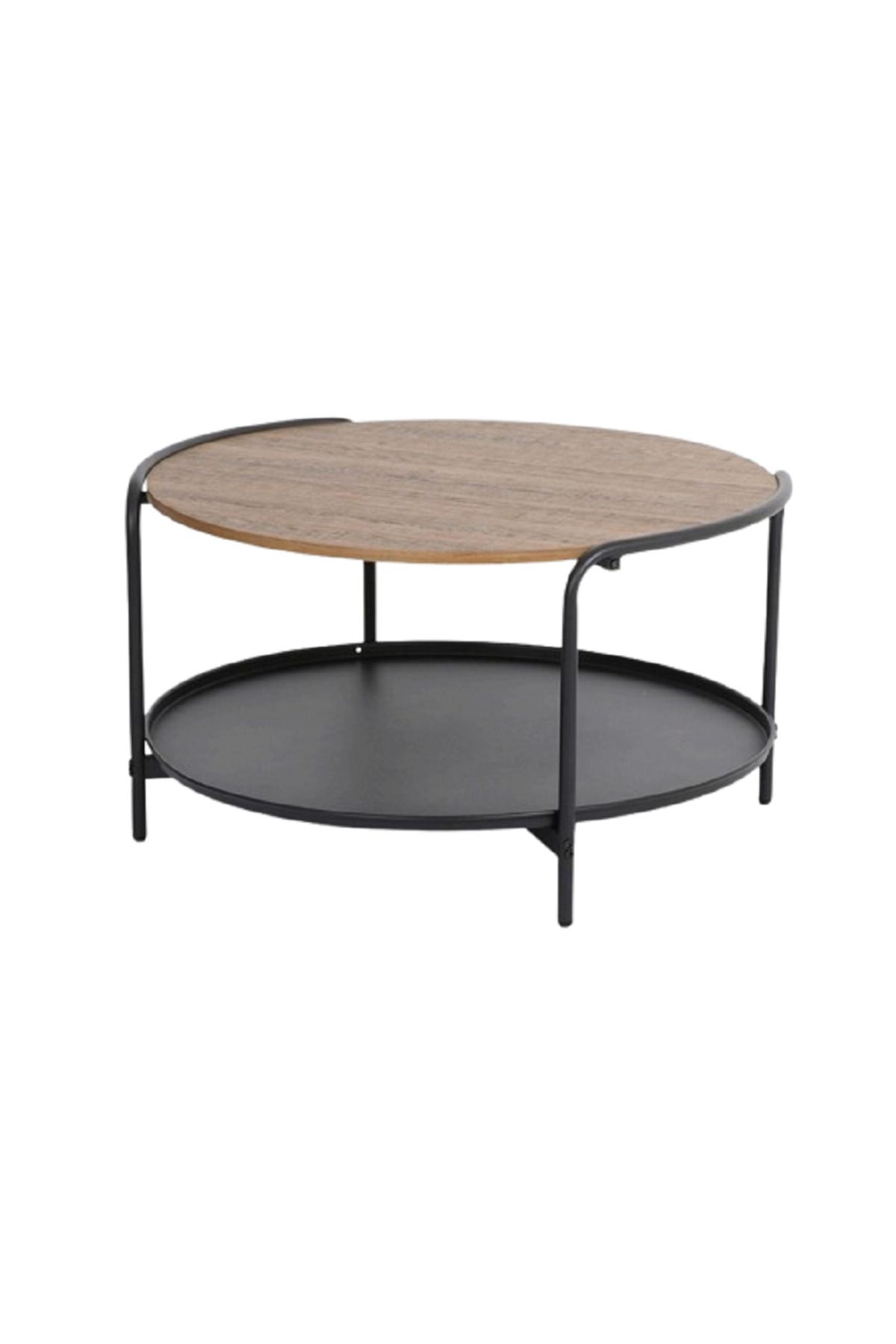 rexa-New Design Wood Round Metal Coffee Table 1